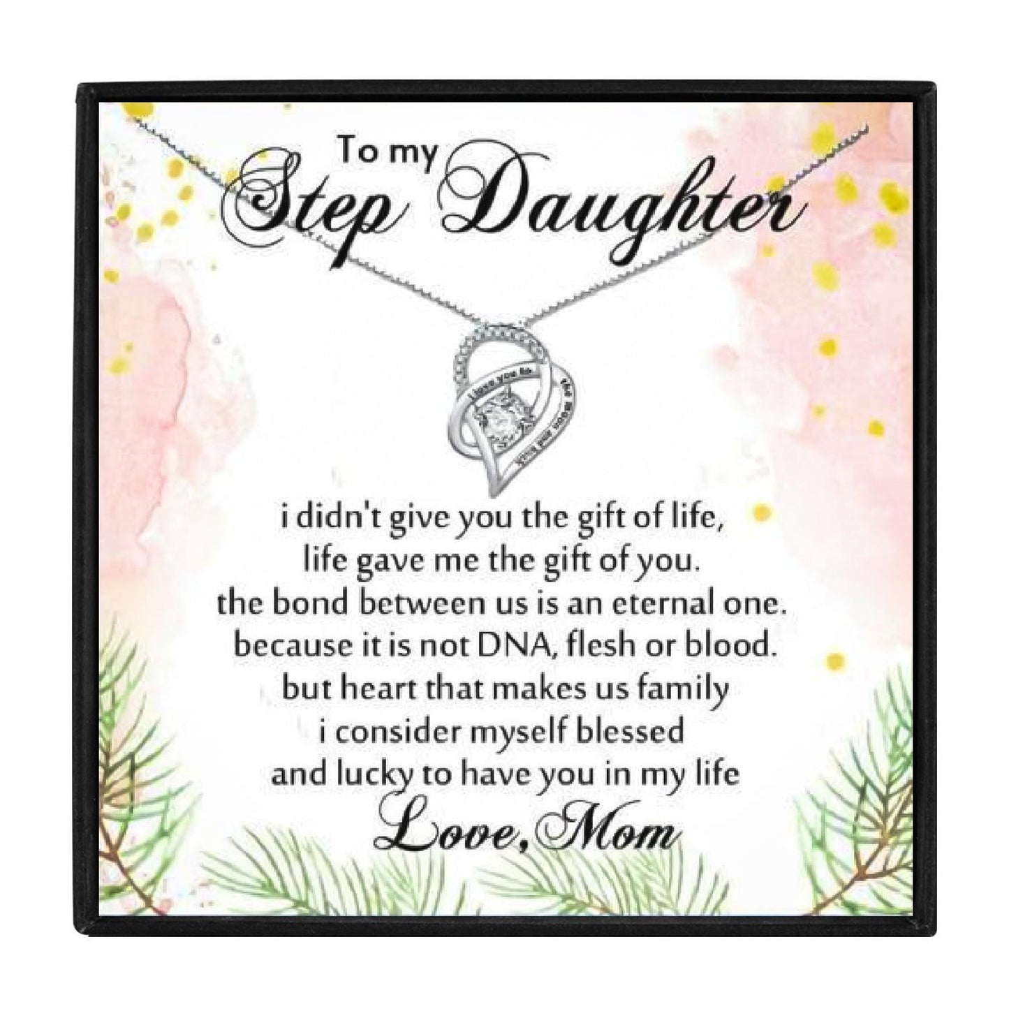 Step Daughter Necklace Gift Set From Mom for Christmas 2023 | Step Daughter Necklace Gift Set From Mom - undefined | Step Daughter Necklace, Step Daughter Necklace Gift Set | From Hunny Life | hunnylife.com