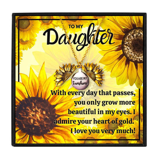 Sunflower Gift Necklace For Daughter from Dad and Mom in 2023 | Sunflower Gift Necklace For Daughter from Dad and Mom - undefined | daughter gift, daughter gift ideas, Daughter Necklace, daughter necklaces, Gift Necklace, Mother Daughter, Mother Daughter Gift Necklace, Mother Daughter Infinity Necklace, Mother Daughter Necklace, Mother Daughter Wedding Gift | From Hunny Life | hunnylife.com