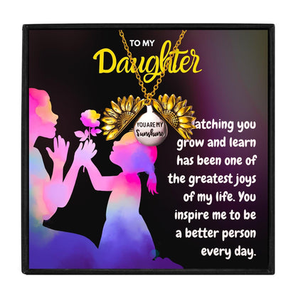Sunflower Gifts For Daughter Gifts From Mom in 2023 | Sunflower Gifts For Daughter Gifts From Mom - undefined | daughter gift ideas, Daughter Necklace, Meaningful Daughter Necklaces, Mother Daughter Necklace, To my daughter necklace, To my daughter necklace from mom | From Hunny Life | hunnylife.com