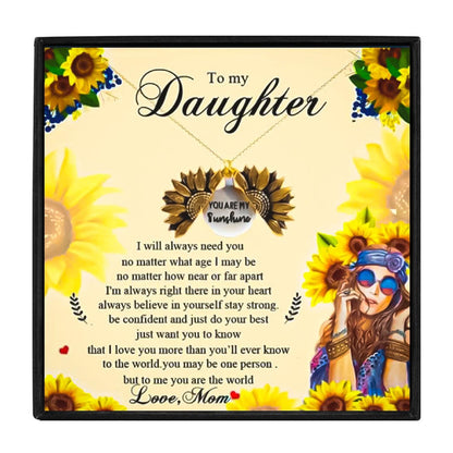 Sunflower Necklace To My Beautiful Daughter for Christmas 2023 | Sunflower Necklace To My Beautiful Daughter - undefined | daughter gift, daughter gift ideas, Daughter Necklace, daughter necklaces, sunflower, Sunflower Necklace, Sunflower Necklaces, To my daughter necklace, To my daughter necklace from mom | From Hunny Life | hunnylife.com