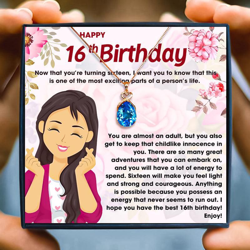 Sweet Sixteen Birthday Gift Necklace For Sweet Birthday Girl in 2023 | Sweet Sixteen Birthday Gift Necklace For Sweet Birthday Girl - undefined | 16th, Sweet Sixteen Birthday Necklace | From Hunny Life | hunnylife.com