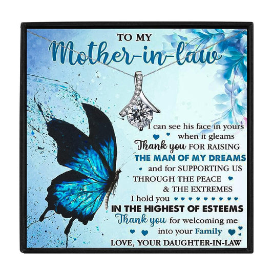 Thank You Gifts Necklace For Mother In Law for Christmas 2023 | Thank You Gifts Necklace For Mother In Law - undefined | gift, gift ideas, necklace, To My Mother in law Necklace | From Hunny Life | hunnylife.com