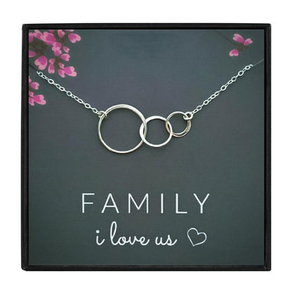 Three Circle Family Gift Necklace Set for Christmas 2023 | Three Circle Family Gift Necklace Set - undefined | family gift ideas, Family Gift Necklace, for ladies, Gift Necklace | From Hunny Life | hunnylife.com