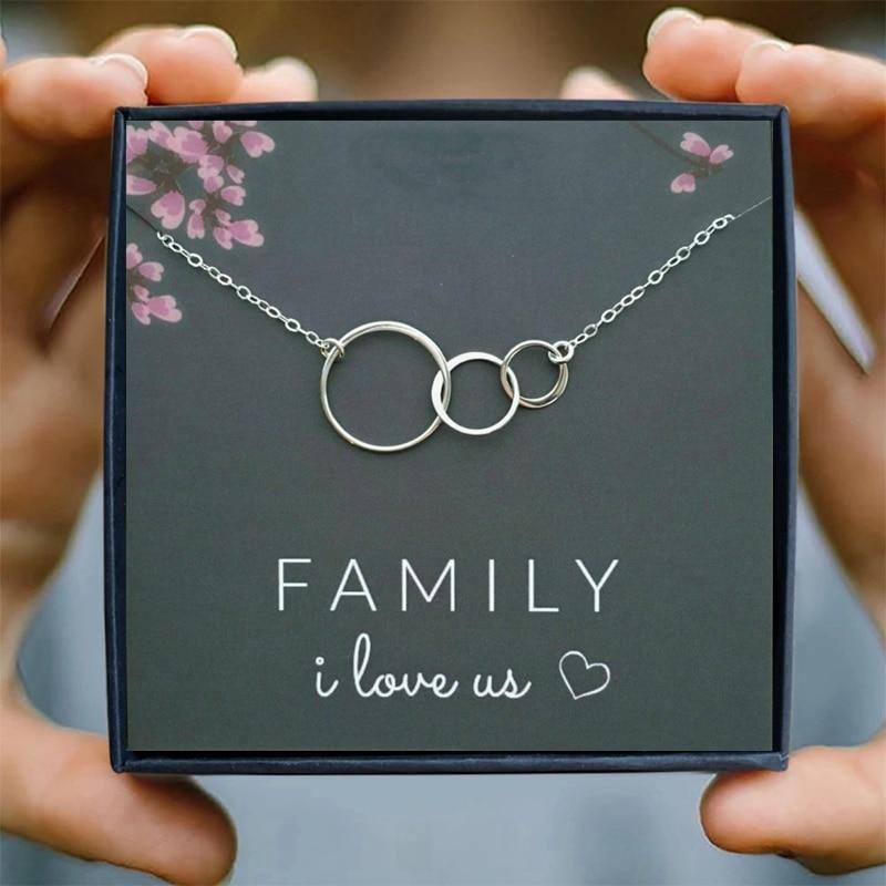 Three Circle Family Gift Necklace Set in 2023 | Three Circle Family Gift Necklace Set - undefined | family gift ideas, Family Gift Necklace, for ladies, Gift Necklace | From Hunny Life | hunnylife.com