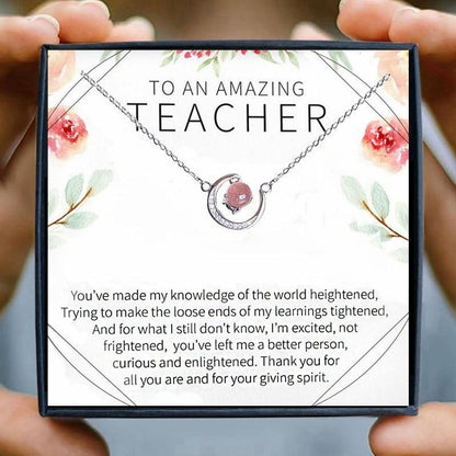 To An Amazing Teacher Gift Necklace Set in 2023 | To An Amazing Teacher Gift Necklace Set - undefined | teacher gift, teacher gift ideas | From Hunny Life | hunnylife.com