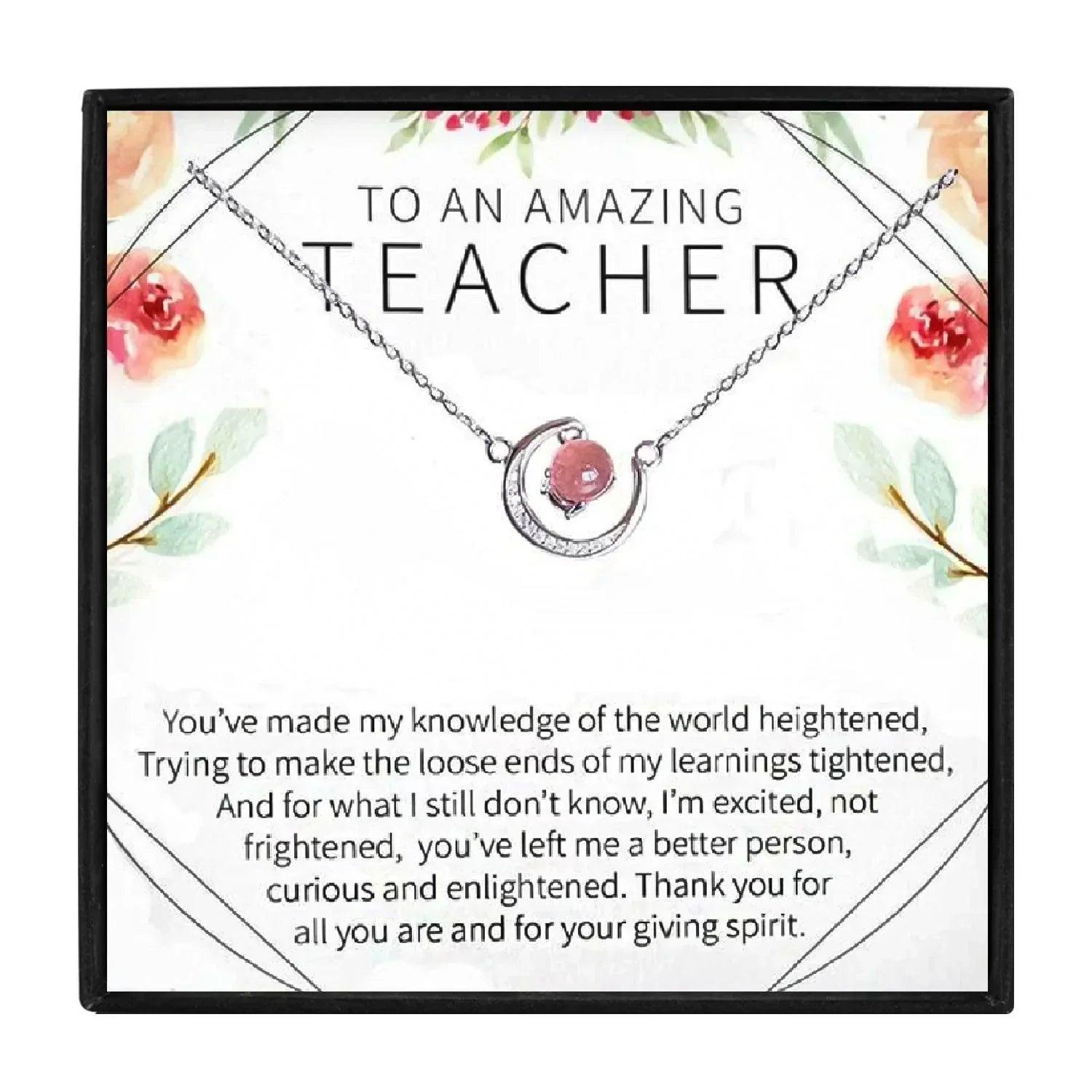 To An Amazing Teacher Gift Necklace Set for Christmas 2023 | To An Amazing Teacher Gift Necklace Set - undefined | teacher gift, teacher gift ideas | From Hunny Life | hunnylife.com
