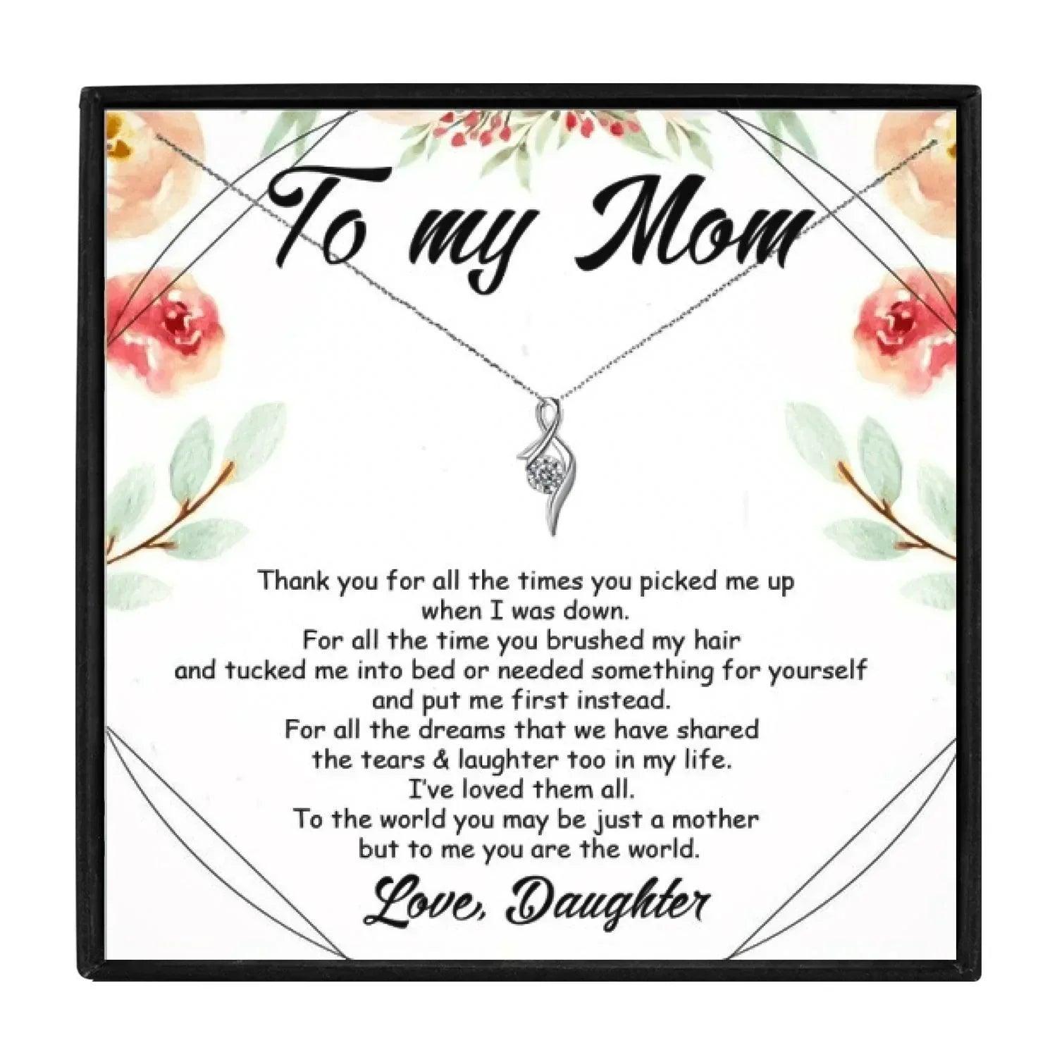 To My Amazing Mom Thank You for Loving Me Necklace in 2023 | To My Amazing Mom Thank You for Loving Me Necklace - undefined | mom birthday gift, mom gift ideas, Mom Necklace, Mom Necklace Gift | From Hunny Life | hunnylife.com