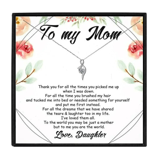To My Amazing Mom Thank You for Loving Me Necklace for Christmas 2023 | To My Amazing Mom Thank You for Loving Me Necklace - undefined | mom birthday gift, mom gift ideas, Mom Necklace, Mom Necklace Gift | From Hunny Life | hunnylife.com