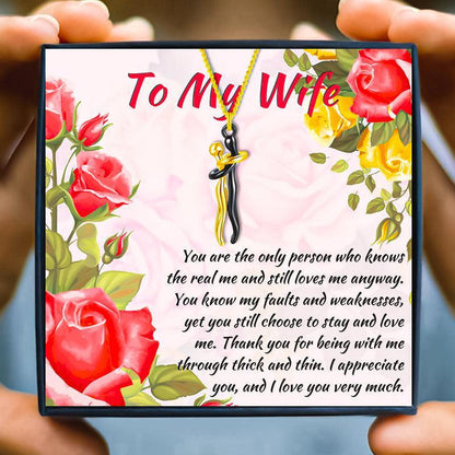 To My Amazing Wife Hug Necklace Gift Set in 2023 | To My Amazing Wife Hug Necklace Gift Set - undefined | Couple Necklace, hug and kisses necklace, Hug Necklace, to my wife necklace, wife necklace | From Hunny Life | hunnylife.com