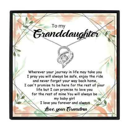 To My Beautiful Granddaughter Necklace Gift Set for Christmas 2023 | To My Beautiful Granddaughter Necklace Gift Set - undefined | Granddaughter, To My Granddaughter, To My Granddaughter Hollow Heart Necklace | From Hunny Life | hunnylife.com