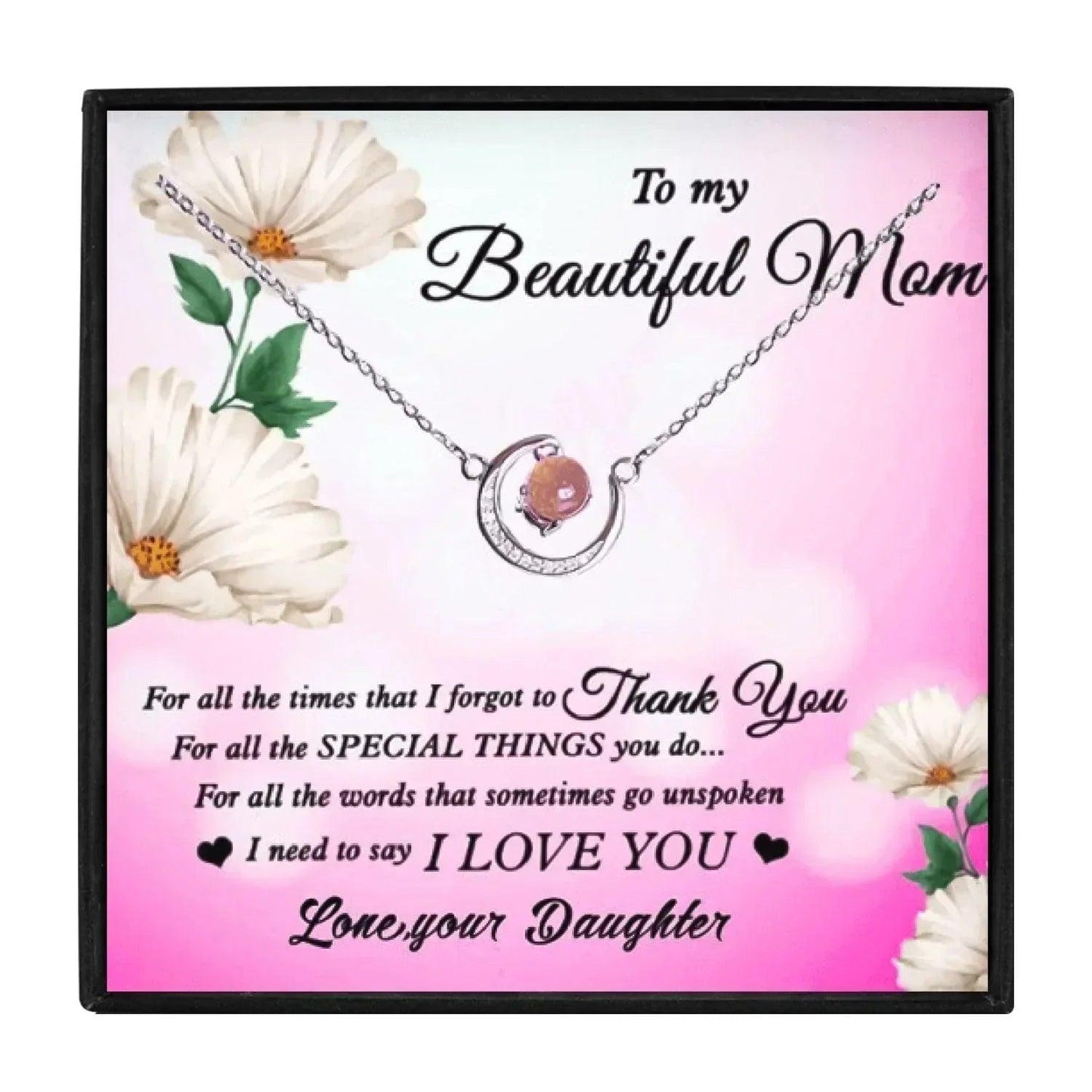 To My Beautiful Mom Necklace Gift Set from Daughter in 2023 | To My Beautiful Mom Necklace Gift Set from Daughter - undefined | Happy Birthday Mom Necklace Gift ideas, Mom Necklace, Mom Necklace Gift, to my mom necklaces | From Hunny Life | hunnylife.com