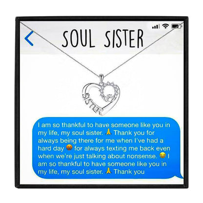 To My Beautiful Soul Sister Gift Necklace for Christmas 2023 | To My Beautiful Soul Sister Gift Necklace - undefined | Gifts for Sister, sister gift ideas, To My Soul Sister, To My Soul Sister Necklace | From Hunny Life | hunnylife.com