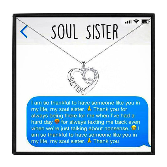 To My Beautiful Soul Sister Gift Necklace in 2023 | To My Beautiful Soul Sister Gift Necklace - undefined | Gifts for Sister, sister gift ideas, To My Soul Sister, To My Soul Sister Necklace | From Hunny Life | hunnylife.com