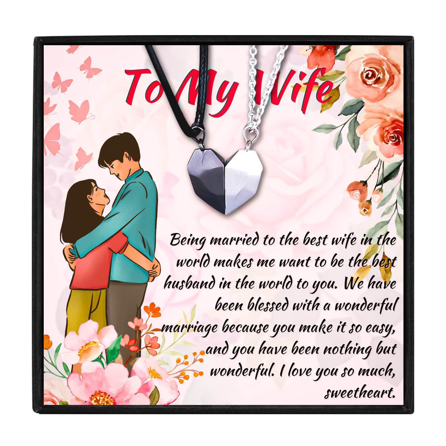 To My Beautiful Soulmate Luxury Gift Necklace Set in 2023 | To My Beautiful Soulmate Luxury Gift Necklace Set - undefined | Romantic Anniversary Gift For Wife, To My Wife Gifts Necklace, To My Wonderful Wife necklace, wife gift, wife gift ideas | From Hunny Life | hunnylife.com