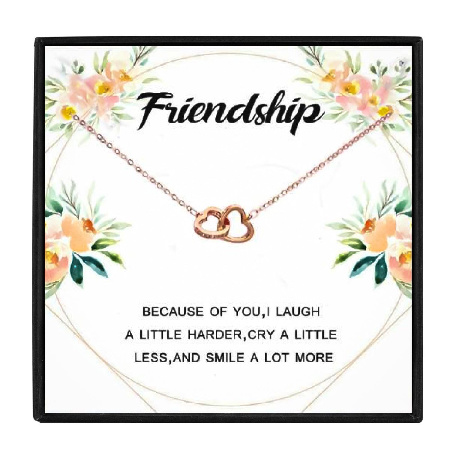 To My Bestie Best Friends Forever Necklace Gift Set for Christmas 2023 | To My Bestie Best Friends Forever Necklace Gift Set - undefined | Friendship necklace, gift for friend, Gift Necklace, Rose Gold Heart, Rose Gold Heart Friendship Necklace | From Hunny Life | hunnylife.com