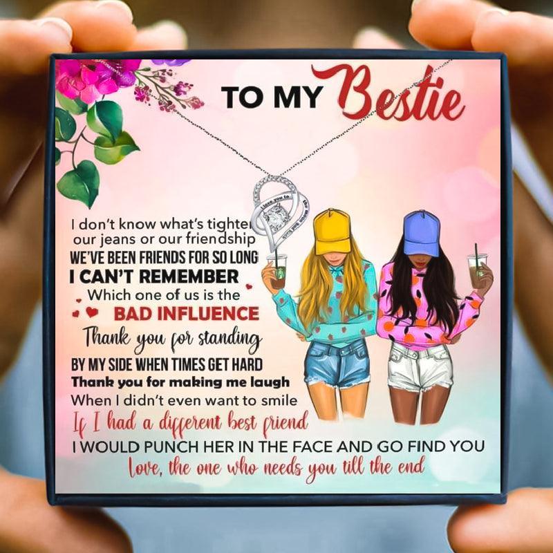 To My Bestie Gift Necklace for Christmas 2023 | To My Bestie Gift Necklace - undefined | gift ideas, necklace, To My Bestie, To My Bestie Gift Necklace | From Hunny Life | hunnylife.com