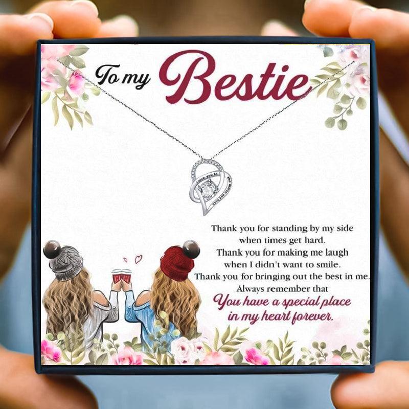 To My Bestie Gift Necklace in 2023 | To My Bestie Gift Necklace - undefined | gift ideas, necklace, To My Bestie, To My Bestie Gift Necklace | From Hunny Life | hunnylife.com