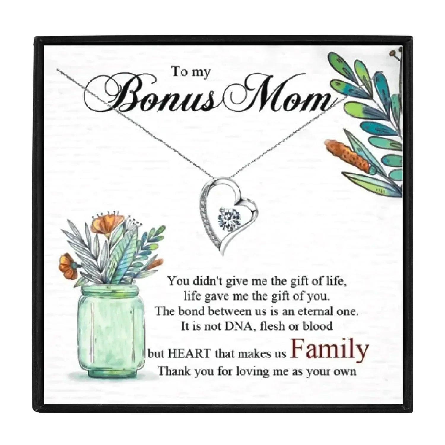 To My Bonus Mom Family Gift Necklace Set in 2023 | To My Bonus Mom Family Gift Necklace Set - undefined | Bonus Mom Necklace, Bonus Mom Necklace Family Gifts, Bonus Mom Necklace Gift, Gifts for Bonus Mom, Gifts for Bonus Mom Necklace | From Hunny Life | hunnylife.com