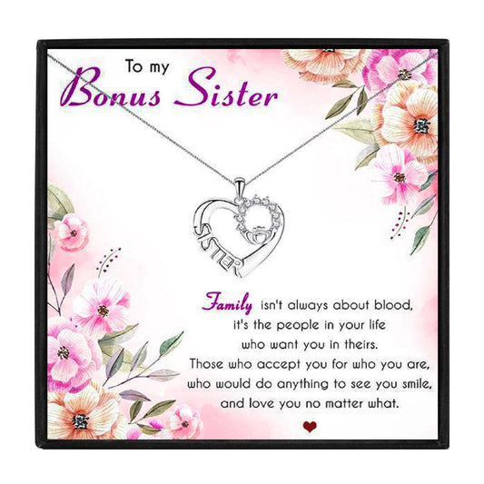 To My Bonus Sister Gift Necklaces for Christmas 2023 | To My Bonus Sister Gift Necklaces - undefined | gift ideas, necklace ideas, Sister Necklaces, To My Bonus Sister Necklaces | From Hunny Life | hunnylife.com