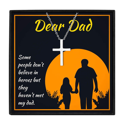 To My Dad Necklace From Love Daughter in 2023 | To My Dad Necklace From Love Daughter - undefined | dad birthday gift, dad cross necklace, dad necklaces, dad pendant, father's day necklace | From Hunny Life | hunnylife.com