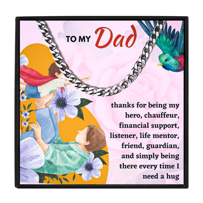To My Dad Necklace Gift Set From Daughter or Son in 2023 | To My Dad Necklace Gift Set From Daughter or Son - undefined | dad birthday gift, dad necklace from daughte, dad necklaces, dad pendant, father daughter necklace, father's day necklace | From Hunny Life | hunnylife.com