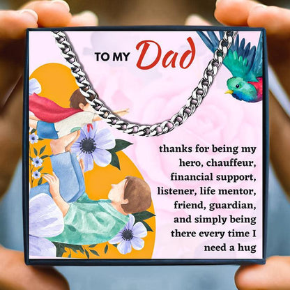To My Dad Necklace Gift Set From Daughter or Son for Christmas 2023 | To My Dad Necklace Gift Set From Daughter or Son - undefined | dad birthday gift, dad necklace from daughte, dad necklaces, dad pendant, father daughter necklace, father's day necklace | From Hunny Life | hunnylife.com