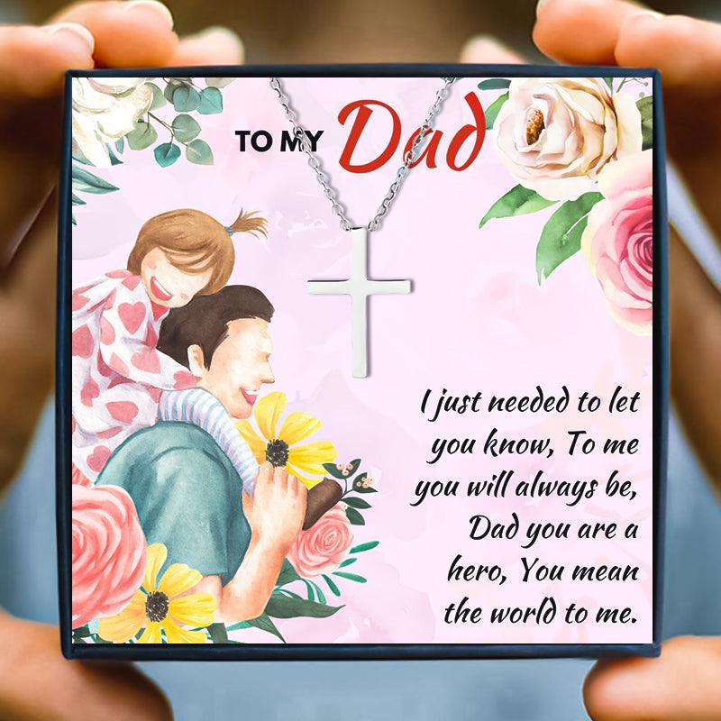 To My Daddy Necklace Gift Set From Daughter in 2023 | To My Daddy Necklace Gift Set From Daughter - undefined | dad birthday gift, dad cross necklace, dad necklaces, dad pendant, father's day necklace | From Hunny Life | hunnylife.com