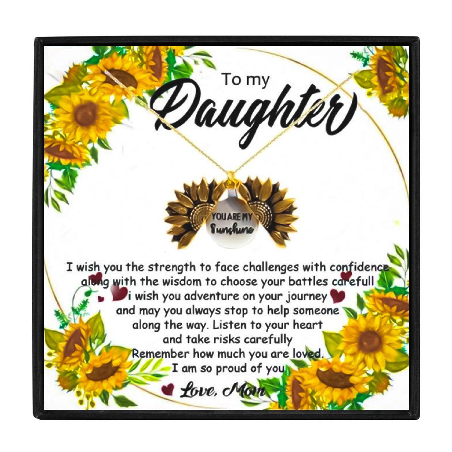 To My Daughter Be A Sunflower Necklace From Mom in 2023 | To My Daughter Be A Sunflower Necklace From Mom - undefined | | From Hunny Life | hunnylife.com