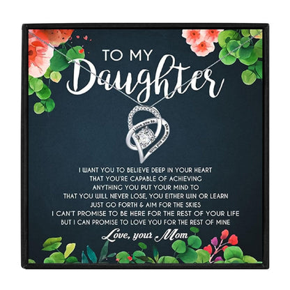 To My Daughter Gift Necklace From Mom in 2023 | To My Daughter Gift Necklace From Mom - undefined | Daughter Necklace, gift, Gift Necklace, necklace, To my daughter necklace, To my daughter necklace from mom | From Hunny Life | hunnylife.com