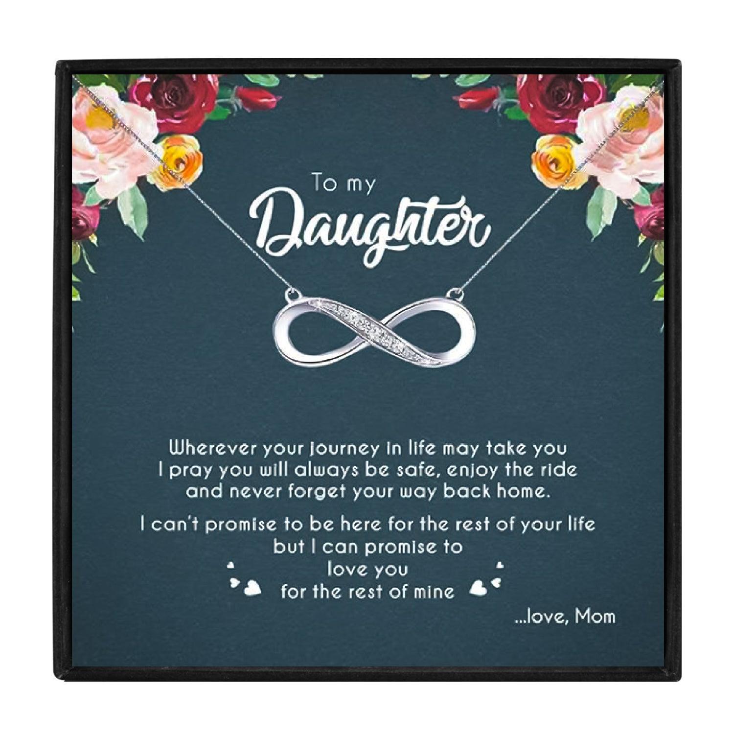 To My Daughter Infinity Necklace Gift for Christmas 2023 | To My Daughter Infinity Necklace Gift - undefined | Mother Daughter Infinity Necklace, To My Daughter, To My Mom Gift Necklace | From Hunny Life | hunnylife.com