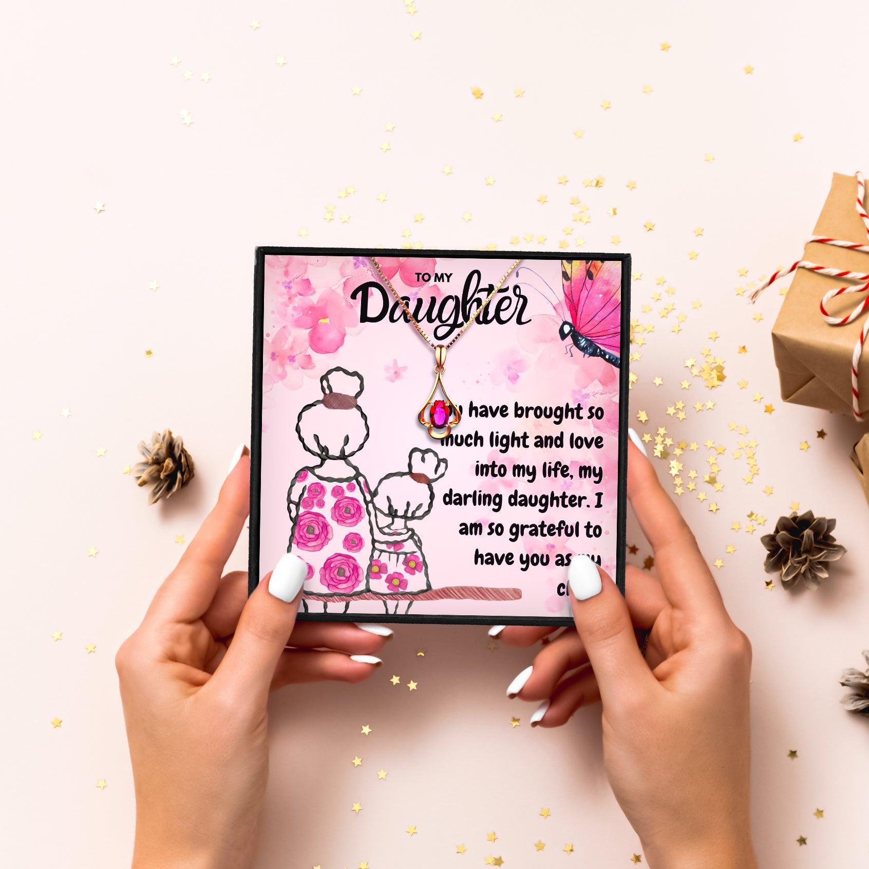 To My Daughter Necklace With Personalized Message Card in 2023 | To My Daughter Necklace With Personalized Message Card - undefined | For My Daughter necklace, Meaningful Daughter Necklaces, Mother Daughter Necklace, To my daughter necklace, To Our Daughter necklace | From Hunny Life | hunnylife.com