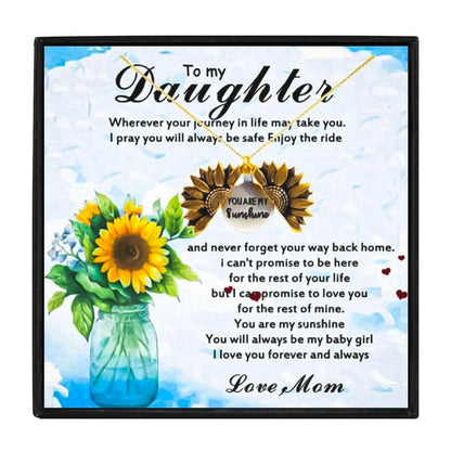 To My Daughter Sunflower Necklaces From Mom in 2023 | To My Daughter Sunflower Necklaces From Mom - undefined | daughter gift, daughter necklaces, sunflower, Sunflower Necklace, Sunflower Necklaces, To My Daughter, To my daughter necklace, To my daughter necklace from mom | From Hunny Life | hunnylife.com