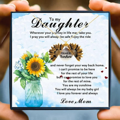 To My Daughter Sunflower Necklaces From Mom for Christmas 2023 | To My Daughter Sunflower Necklaces From Mom - undefined | daughter gift, daughter necklaces, sunflower, Sunflower Necklace, Sunflower Necklaces, To My Daughter, To my daughter necklace, To my daughter necklace from mom | From Hunny Life | hunnylife.com