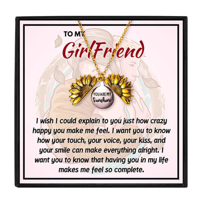 To My Girlfriend You Are My Beautiful Sunflower Necklace in 2023 | To My Girlfriend You Are My Beautiful Sunflower Necklace - undefined | Gift for Girlfriend, Girlfriend Gifts, girlfriend necklace, Simple Sunflower Pendant Necklace, sunflower, Sunflower Daisy Necklace, Sunflower Necklace, Sunflower Necklaces, to my girlfriend | From Hunny Life | hunnylife.com