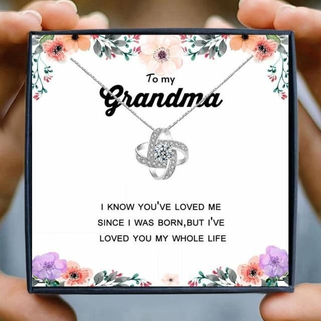 To My Grandma Love Knot Pendant Necklace Gift for Christmas 2023 | To My Grandma Love Knot Pendant Necklace Gift - undefined | Grandma gift ideas, Grandma Gifts, Grandma necklaces | From Hunny Life | hunnylife.com