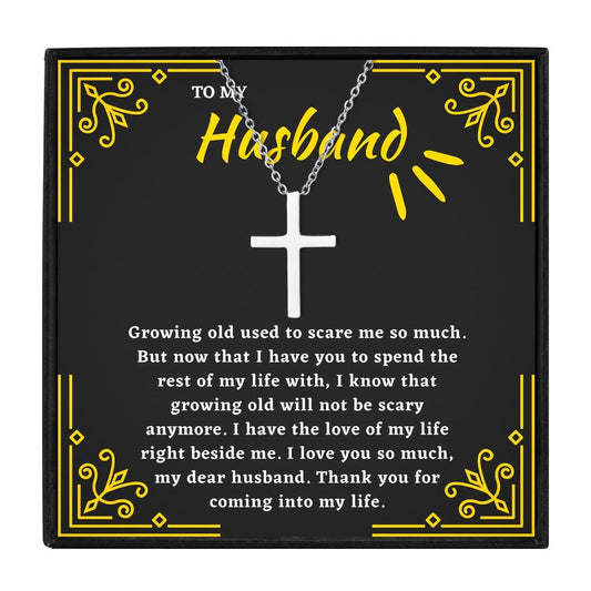 To My Husband I Will Always Be Yours Cross Necklace in 2023 | To My Husband I Will Always Be Yours Cross Necklace - undefined | Husband Cross Necklace, husband gift ideas, My Husband Necklace, my man gift | From Hunny Life | hunnylife.com