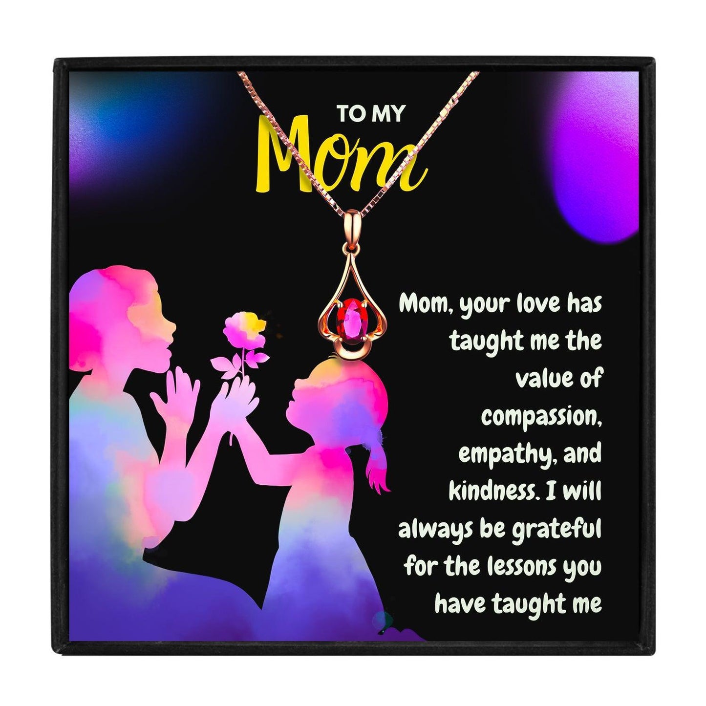 To My Mom Birthstone Necklace in 2023 | To My Mom Birthstone Necklace - undefined | Beautiful Mama Necklace, Birthstone necklace for mom, Mother's Day Necklaces, Mother's Love Pendant, to my mom necklaces | From Hunny Life | hunnylife.com
