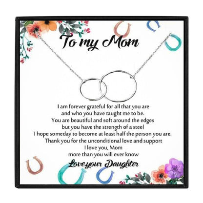 To My Mom Double Circles Necklace From Daughter for Christmas 2023 | To My Mom Double Circles Necklace From Daughter - undefined | Circle Strip Chain Necklaces For Mom, Mom Double Circles Necklace From Daughter, necklace for mom | From Hunny Life | hunnylife.com