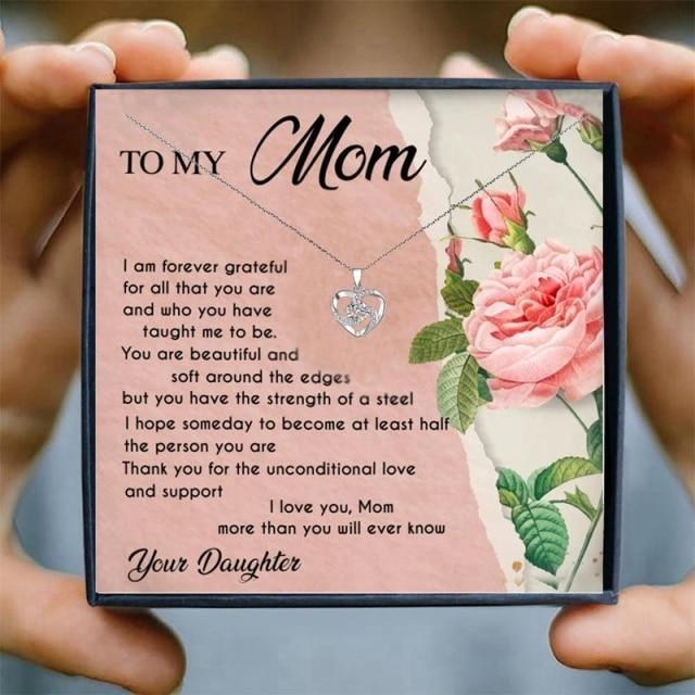 To My Mom Gift Necklace From Daughter for Christmas 2023 | To My Mom Gift Necklace From Daughter - undefined | Mom Gift From Daughter, Mom Gift Necklace, To My Mom Gift Necklace | From Hunny Life | hunnylife.com