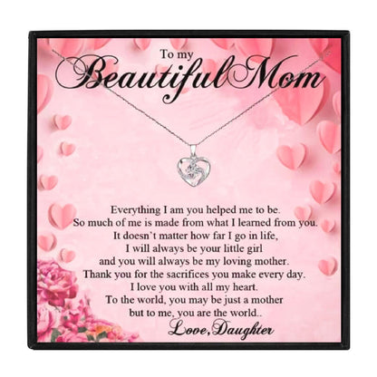 To My Mom Gift Necklace From Daughter for Christmas 2023 | To My Mom Gift Necklace From Daughter - undefined | Mom Gift From Daughter, Mom Gift Necklace, To My Mom Gift Necklace | From Hunny Life | hunnylife.com