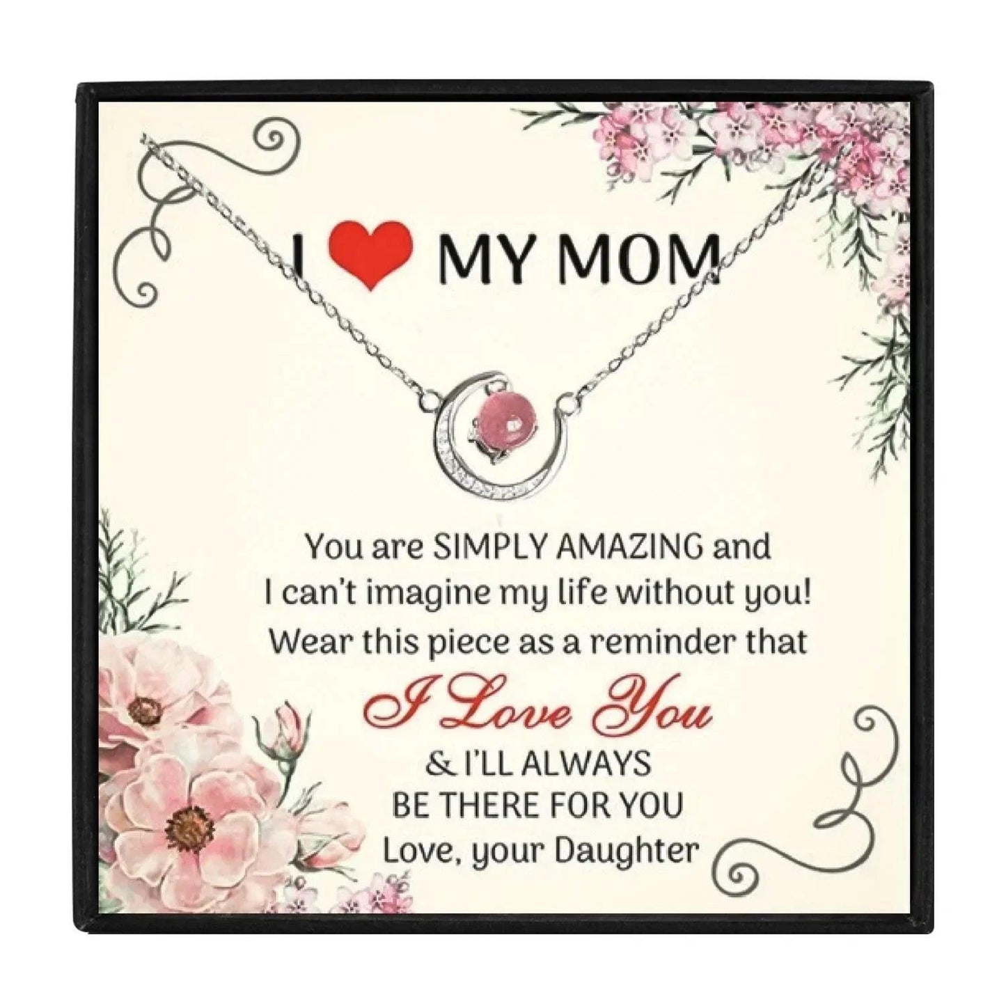 To My Mom Moon Necklaces Gift Set From Daughter for Christmas 2023 | To My Mom Moon Necklaces Gift Set From Daughter - undefined | gift, gift for mom, gift ideas, Gift Necklace, Gifts for Bonus Mom, necklace, Necklaces | From Hunny Life | hunnylife.com