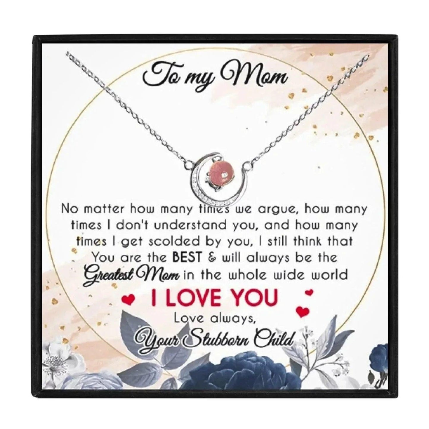 To My Mom Moon Necklaces Gift Set in 2023 | To My Mom Moon Necklaces Gift Set - undefined | gift, gift ideas, Gifts for Bonus Mom, Mom Necklace, Mom Necklace Gift, necklace, Necklaces | From Hunny Life | hunnylife.com