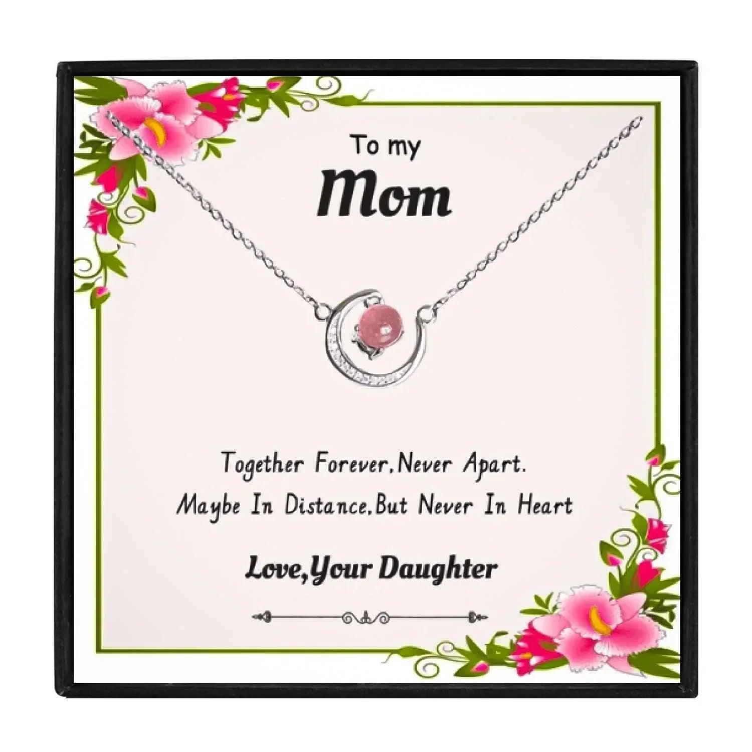 To My Mom Moon Pendant Necklaces From Lovely Daughter in 2023 | To My Mom Moon Pendant Necklaces From Lovely Daughter - undefined | mom gift, Mom Gift From Daughter, mom gift ideas, Mom Gift Necklace, To My Mom Gift Necklace | From Hunny Life | hunnylife.com