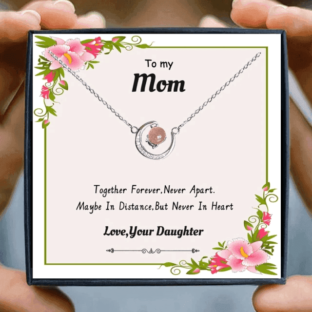 To My Mom Moon Pendant Necklaces From Lovely Daughter for Christmas 2023 | To My Mom Moon Pendant Necklaces From Lovely Daughter - undefined | mom gift, Mom Gift From Daughter, mom gift ideas, Mom Gift Necklace, To My Mom Gift Necklace | From Hunny Life | hunnylife.com