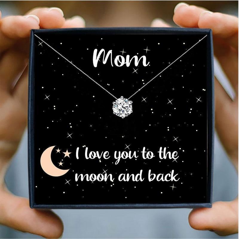 To My Mom Single Shiny Zircon Pendant Necklaces for Christmas 2023 | To My Mom Single Shiny Zircon Pendant Necklaces - undefined | mom birthday gift, mom gift, mom gift ideas | From Hunny Life | hunnylife.com