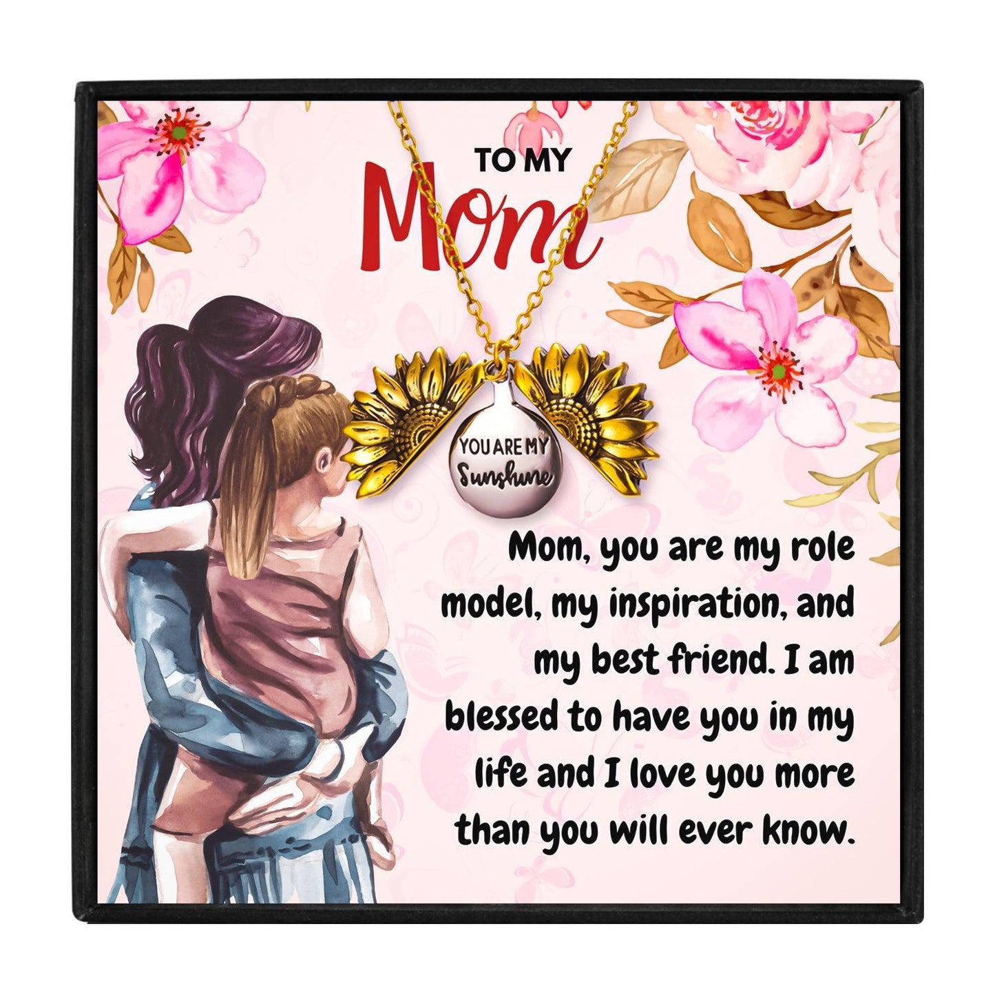 To My Mom Sunflower Necklace Gift Set in 2023 | To My Mom Sunflower Necklace Gift Set - undefined | gift for mom, Gift Necklace, Gifts for Bonus Mom, Heartfelt Mother Necklace, mom birthday gift, mom gift, mom gift ideas, Mom Necklace, Mom Necklace Gift | From Hunny Life | hunnylife.com