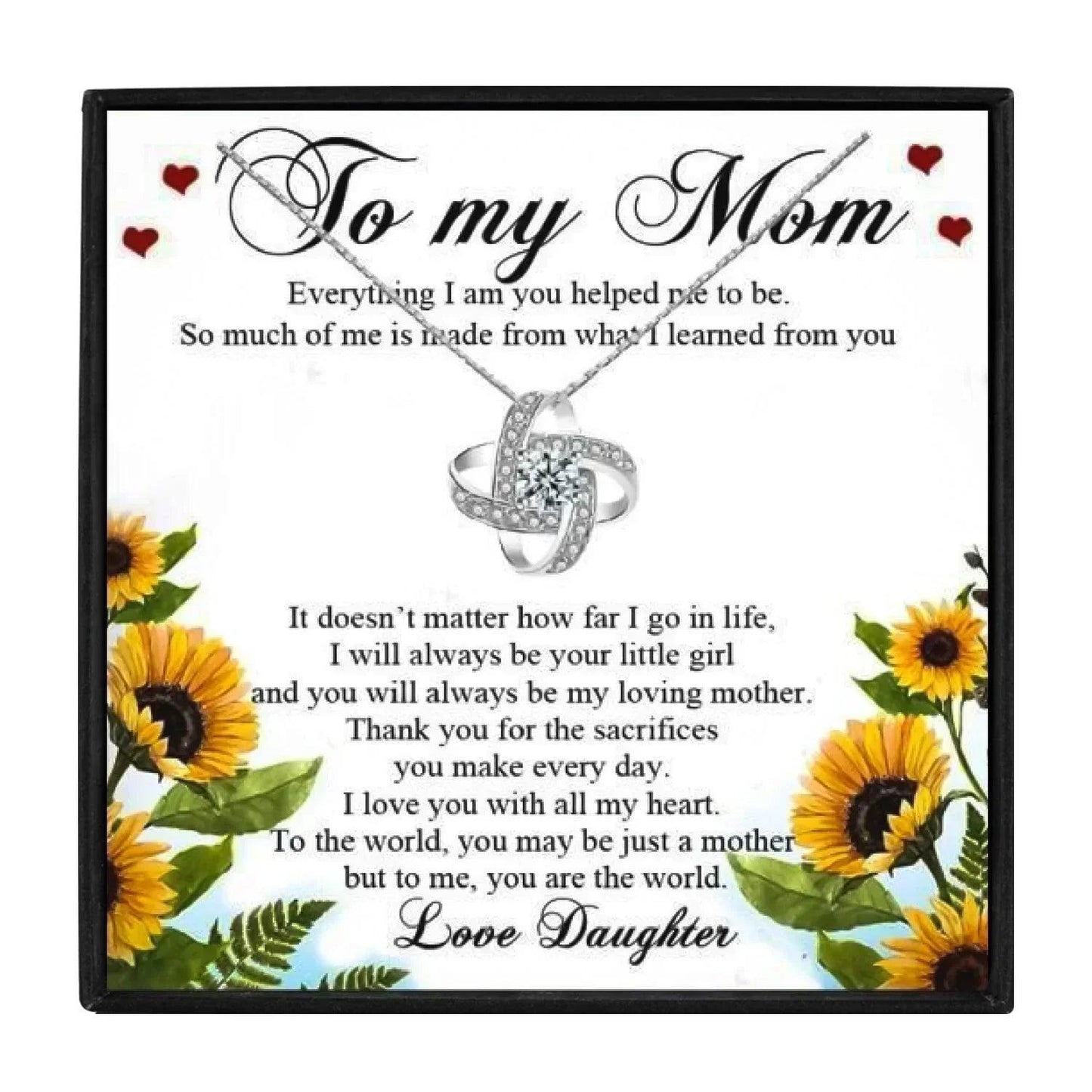 To My Mom Time May Fly Love Knot Gift Necklace in 2023 | To My Mom Time May Fly Love Knot Gift Necklace - undefined | mom, mom birthday gift, mom gift | From Hunny Life | hunnylife.com