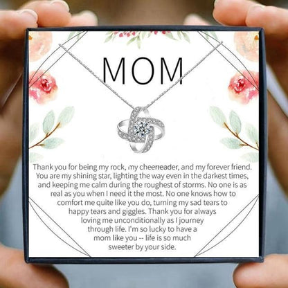 To My Mom Time May Fly Love Knot Gift Necklace for Christmas 2023 | To My Mom Time May Fly Love Knot Gift Necklace - undefined | mom, mom birthday gift, mom gift | From Hunny Life | hunnylife.com