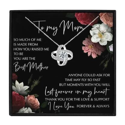 To My Mom Time May Fly Love Knot Gift Necklace in 2023 | To My Mom Time May Fly Love Knot Gift Necklace - undefined | mom, mom birthday gift, mom gift | From Hunny Life | hunnylife.com