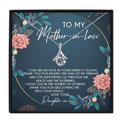 To My Mother in law Women Necklace From daughter in Law for Christmas 2023 | To My Mother in law Women Necklace From daughter in Law - undefined | Mother in law, Mother in law Women Necklace, necklace, Women Necklace | From Hunny Life | hunnylife.com